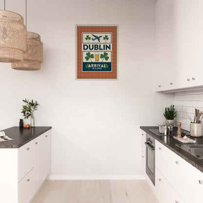 Personalized Dublin Vintage Travel Poster Canvas – Framed - Out of Office Outfitters - Print Material