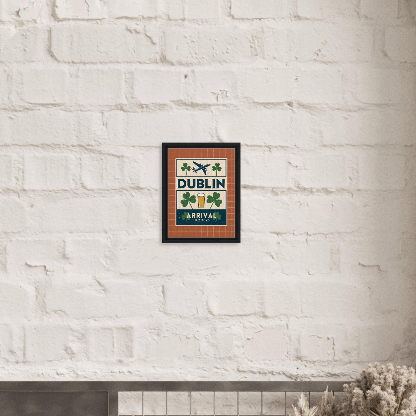 Personalized Dublin Vintage Travel Poster Canvas – Framed - Out of Office Outfitters - Print Material