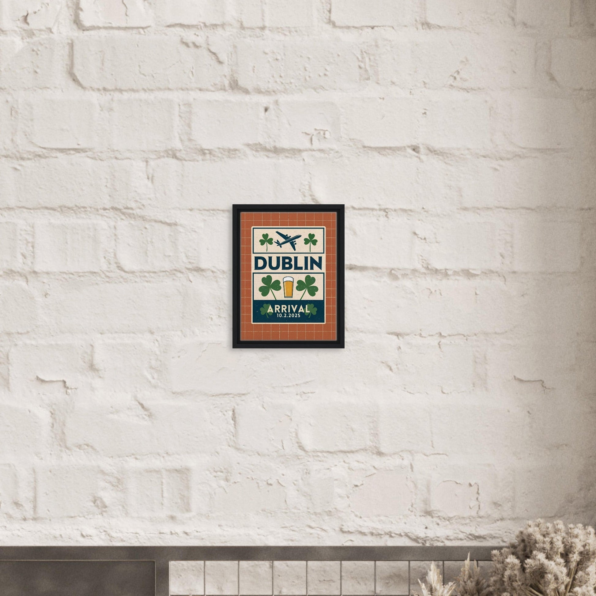 Personalized Dublin Vintage Travel Poster Canvas – Framed - Out of Office Outfitters - Print Material