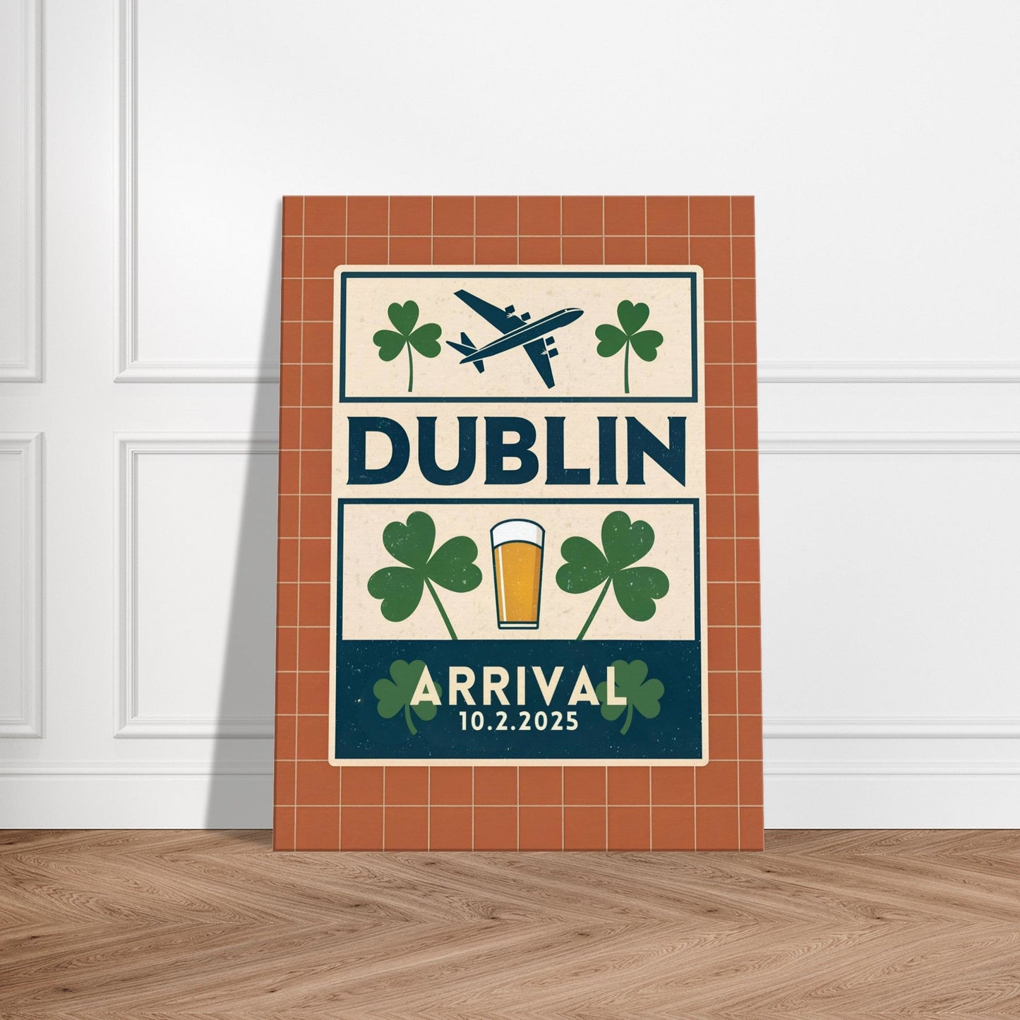 Personalized Dublin Vintage Travel Poster Canvas – Unframed - Out of Office Outfitters - Print Material