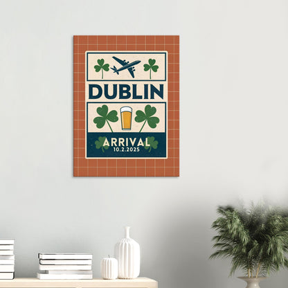 Personalized Dublin Vintage Travel Poster Canvas – Unframed - Out of Office Outfitters - Print Material