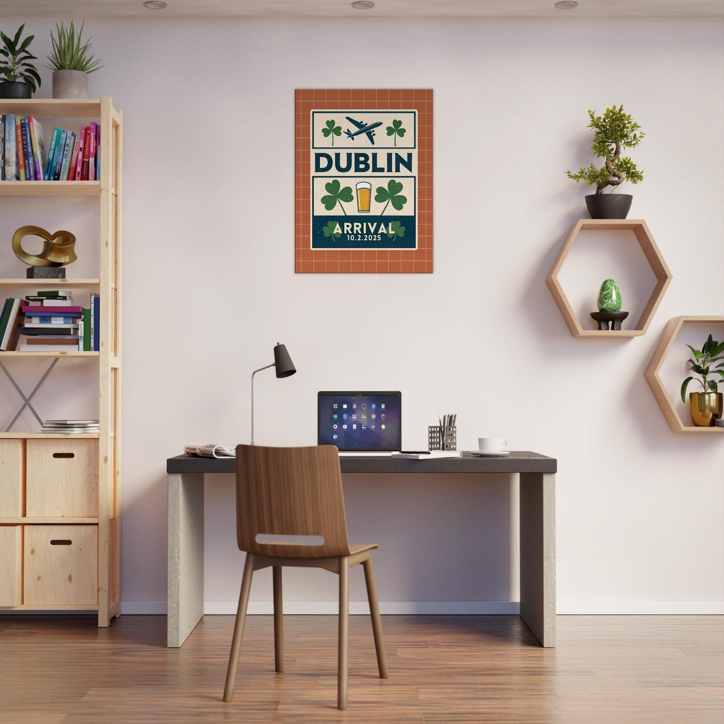 Personalized Dublin Vintage Travel Poster Canvas – Unframed - Out of Office Outfitters - Print Material