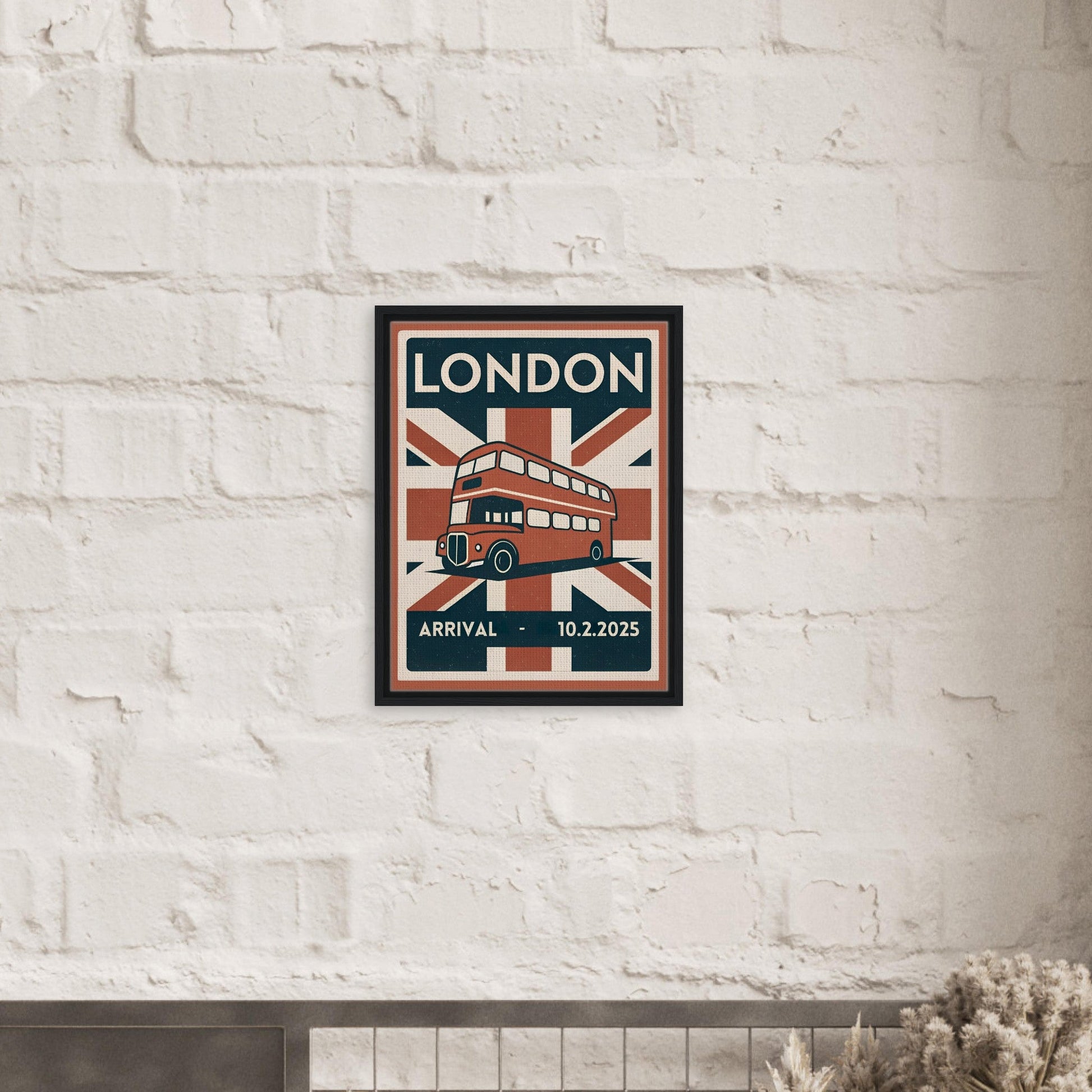 Personalized London Vintage Travel Poster Canvas – Framed - Out of Office Outfitters - Print Material