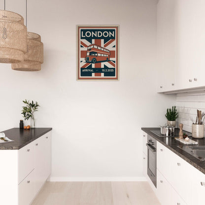 Personalized London Vintage Travel Poster Canvas – Framed - Out of Office Outfitters - Print Material