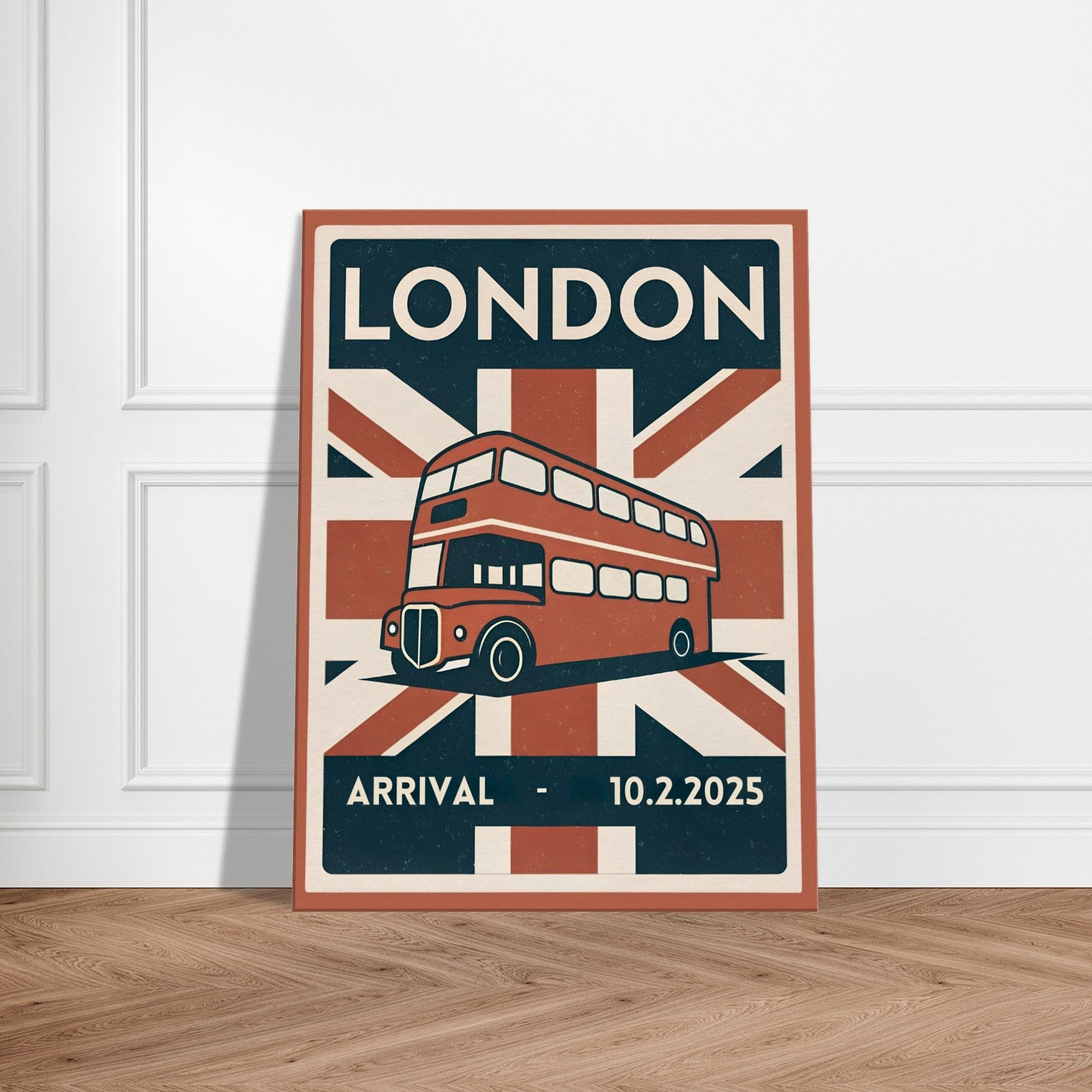 Personalized London Vintage Travel Poster Canvas – Unframed - Out of Office Outfitters - Print Material
