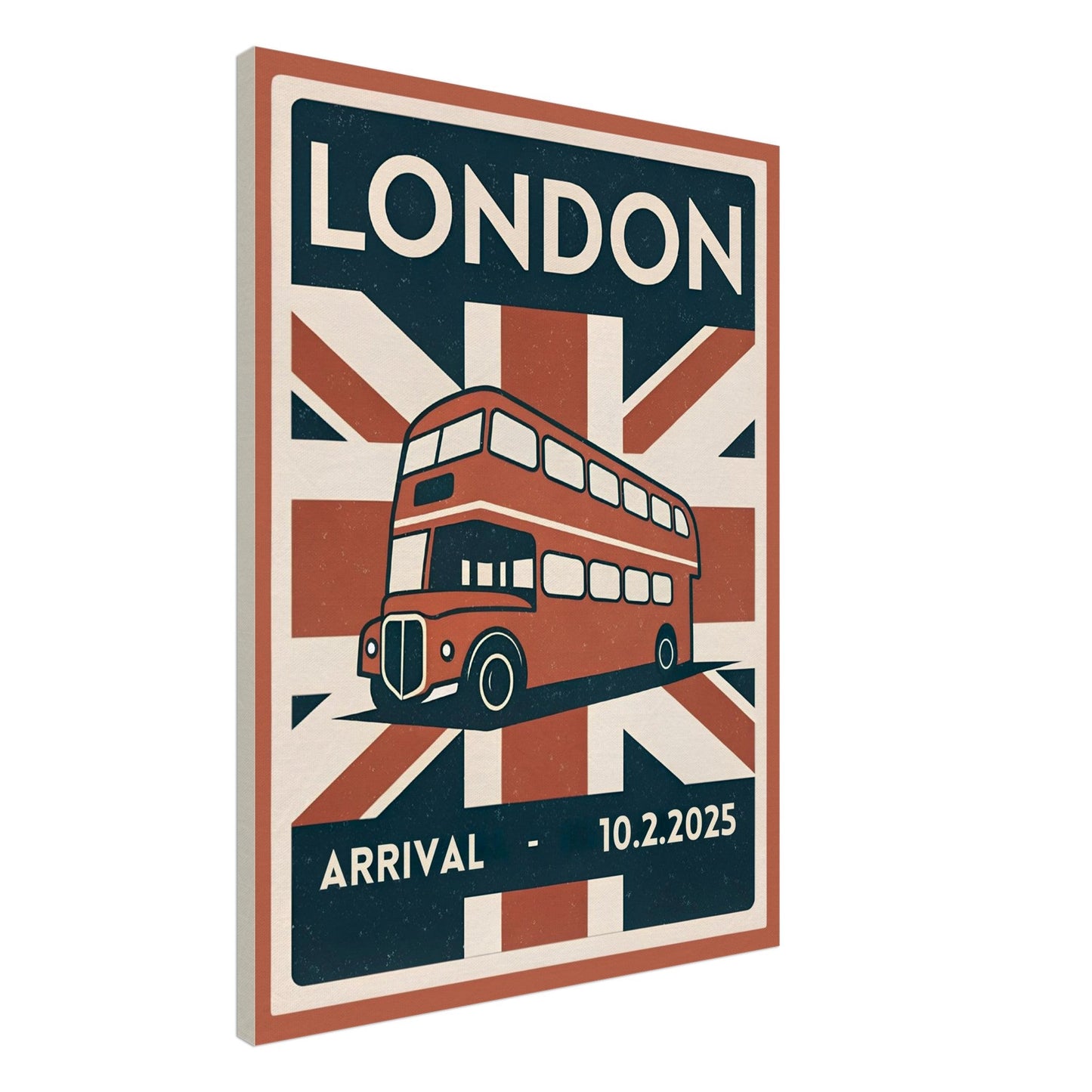Personalized London Vintage Travel Poster Canvas – Unframed - Out of Office Outfitters - Print Material