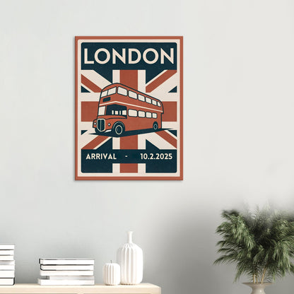 Personalized London Vintage Travel Poster Canvas – Unframed - Out of Office Outfitters - Print Material