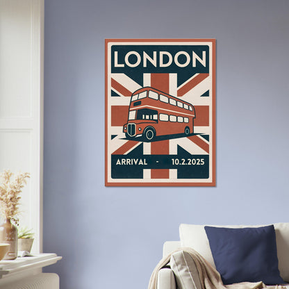 Personalized London Vintage Travel Poster Canvas – Unframed - Out of Office Outfitters - Print Material