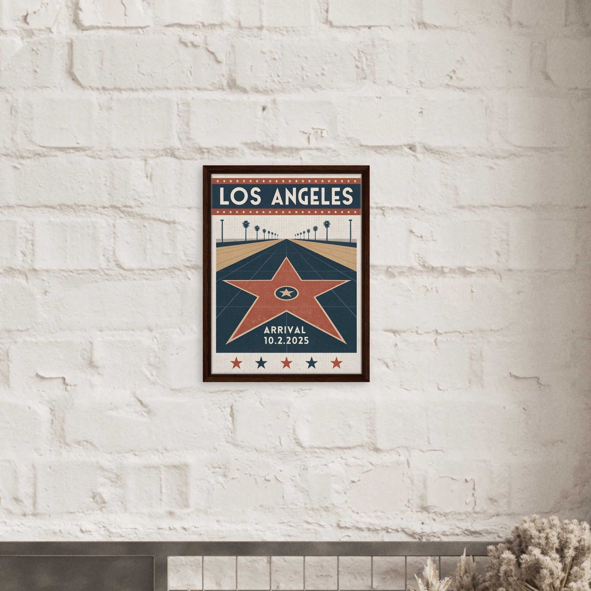 Personalized Los Angeles Vintage Travel Poster Canvas – Framed - Out of Office Outfitters - Print Material