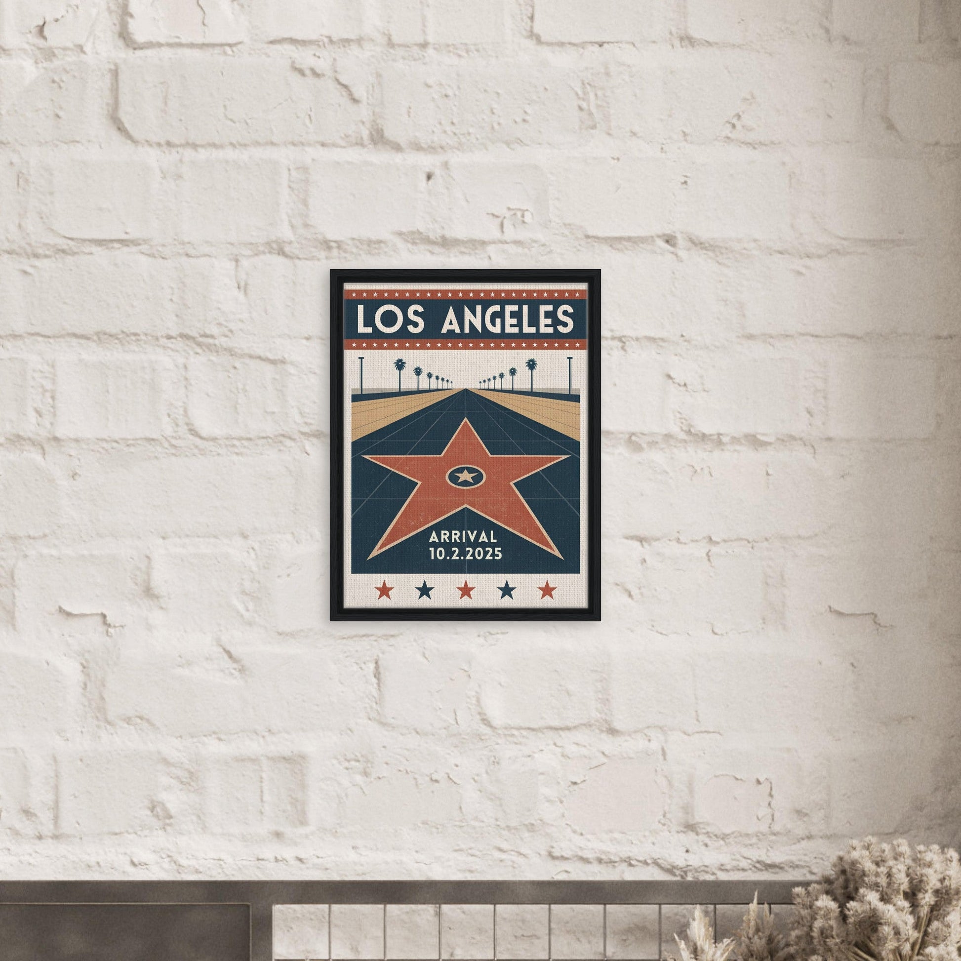 Personalized Los Angeles Vintage Travel Poster Canvas – Framed - Out of Office Outfitters - Print Material