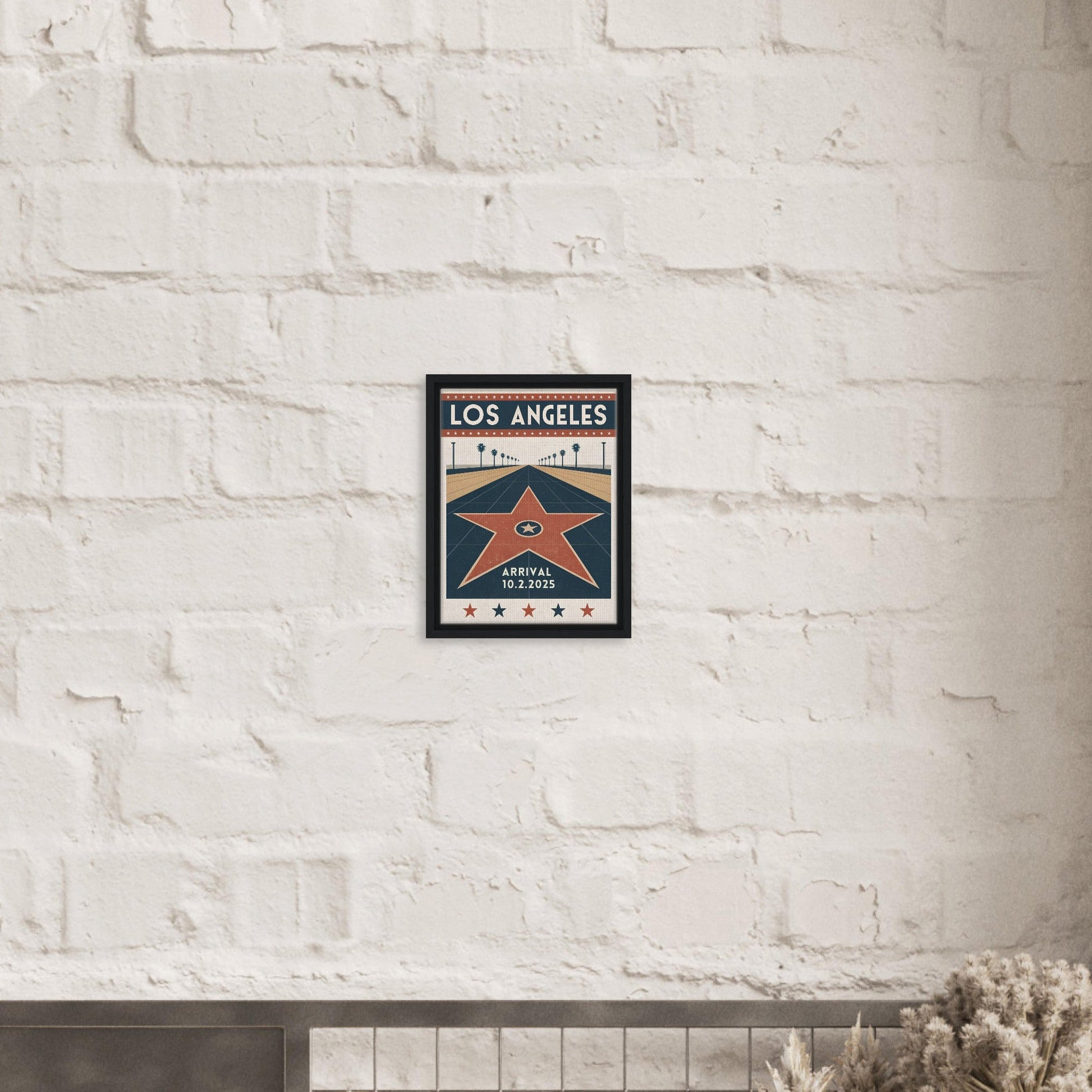 Personalized Los Angeles Vintage Travel Poster Canvas – Framed - Out of Office Outfitters - Print Material