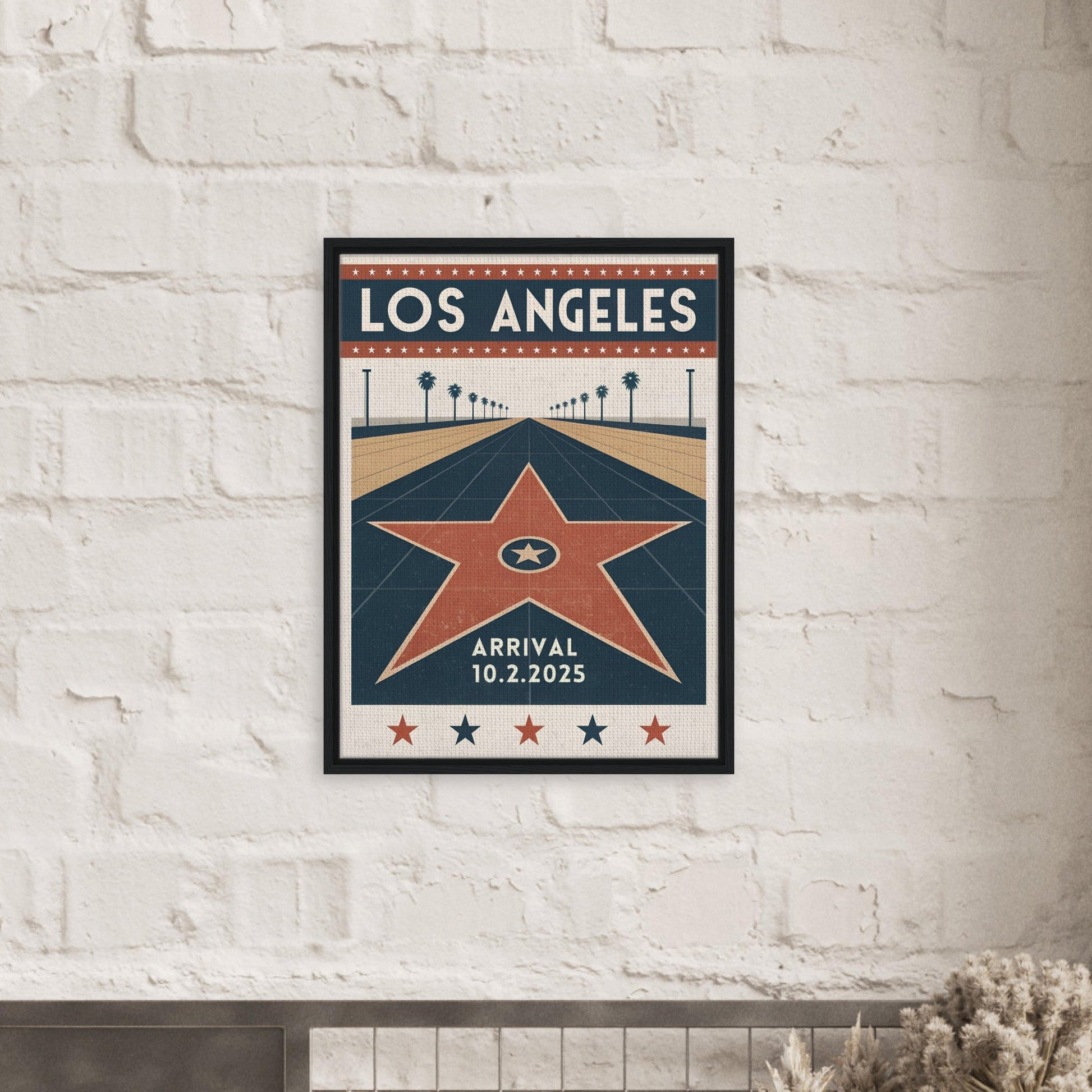 Personalized Los Angeles Vintage Travel Poster Canvas – Framed - Out of Office Outfitters - Print Material