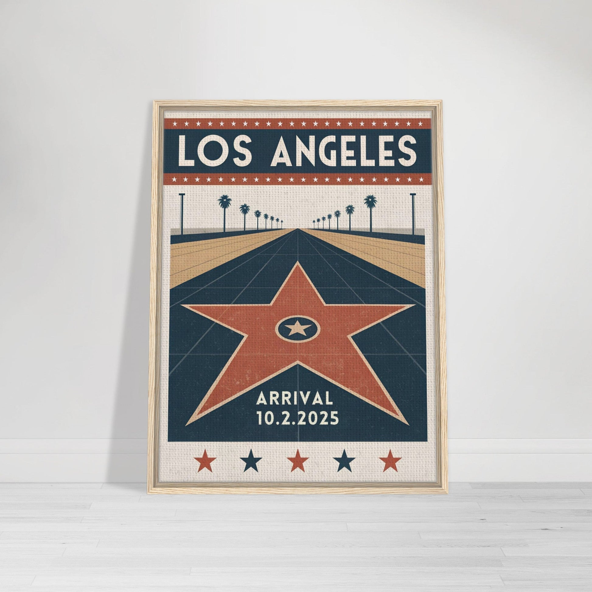 Personalized Los Angeles Vintage Travel Poster Canvas – Framed - Out of Office Outfitters - Print Material
