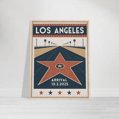 Personalized Los Angeles Vintage Travel Poster Canvas – Framed - Out of Office Outfitters - Print Material