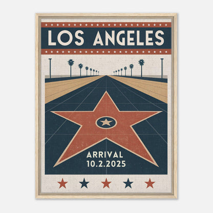 Personalized Los Angeles Vintage Travel Poster Canvas – Framed - Out of Office Outfitters - Print Material