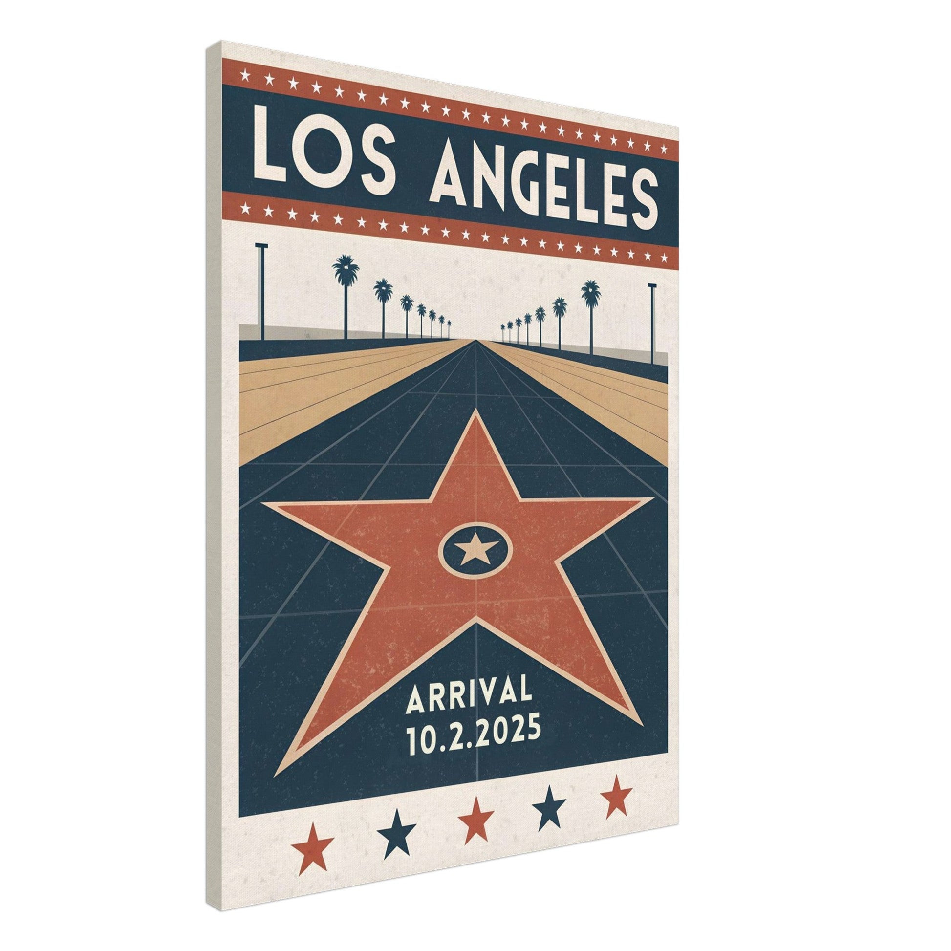 Personalized Los Angeles Vintage Travel Poster Canvas – Unframed - Out of Office Outfitters - Print Material