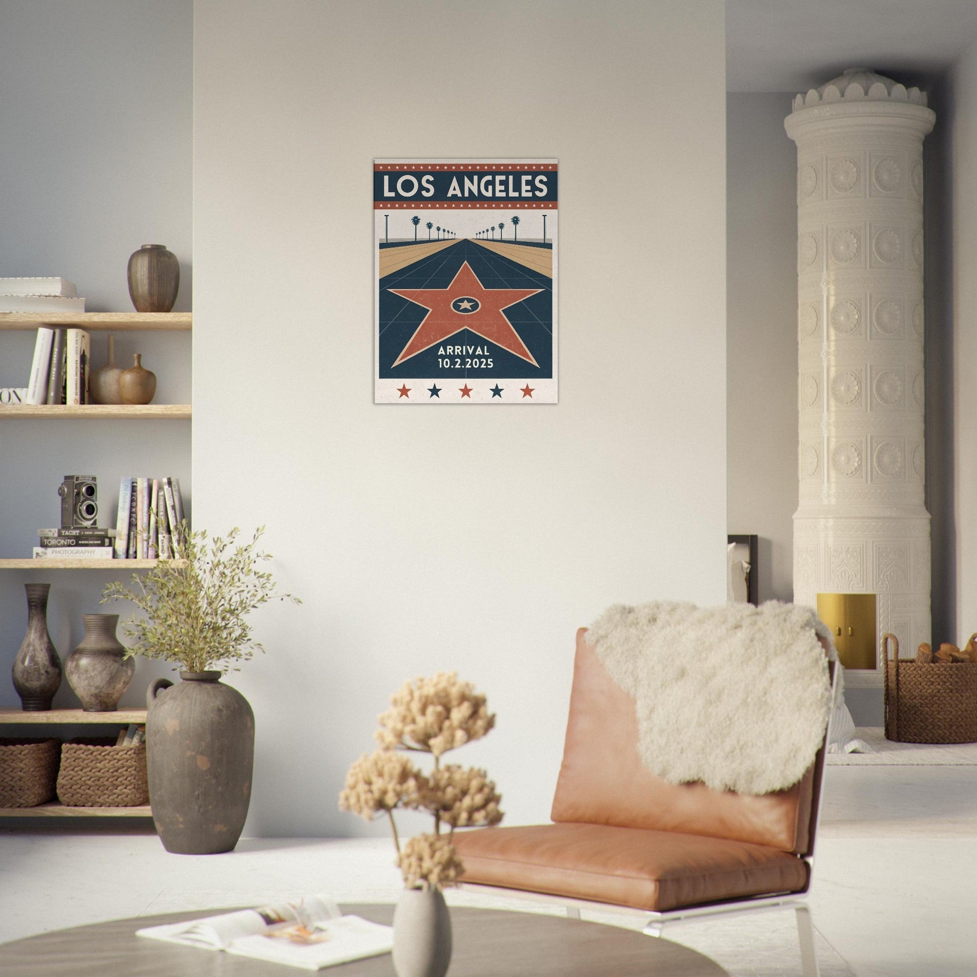 Personalized Los Angeles Vintage Travel Poster Canvas – Unframed - Out of Office Outfitters - Print Material