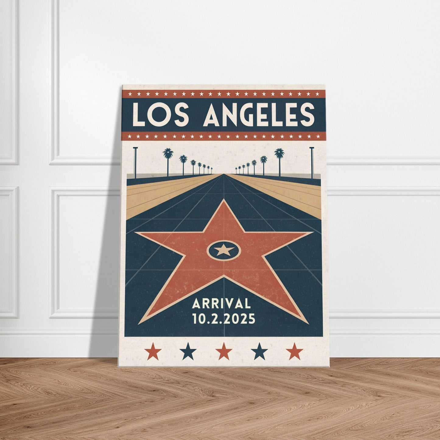 Personalized Los Angeles Vintage Travel Poster Canvas – Unframed - Out of Office Outfitters - Print Material