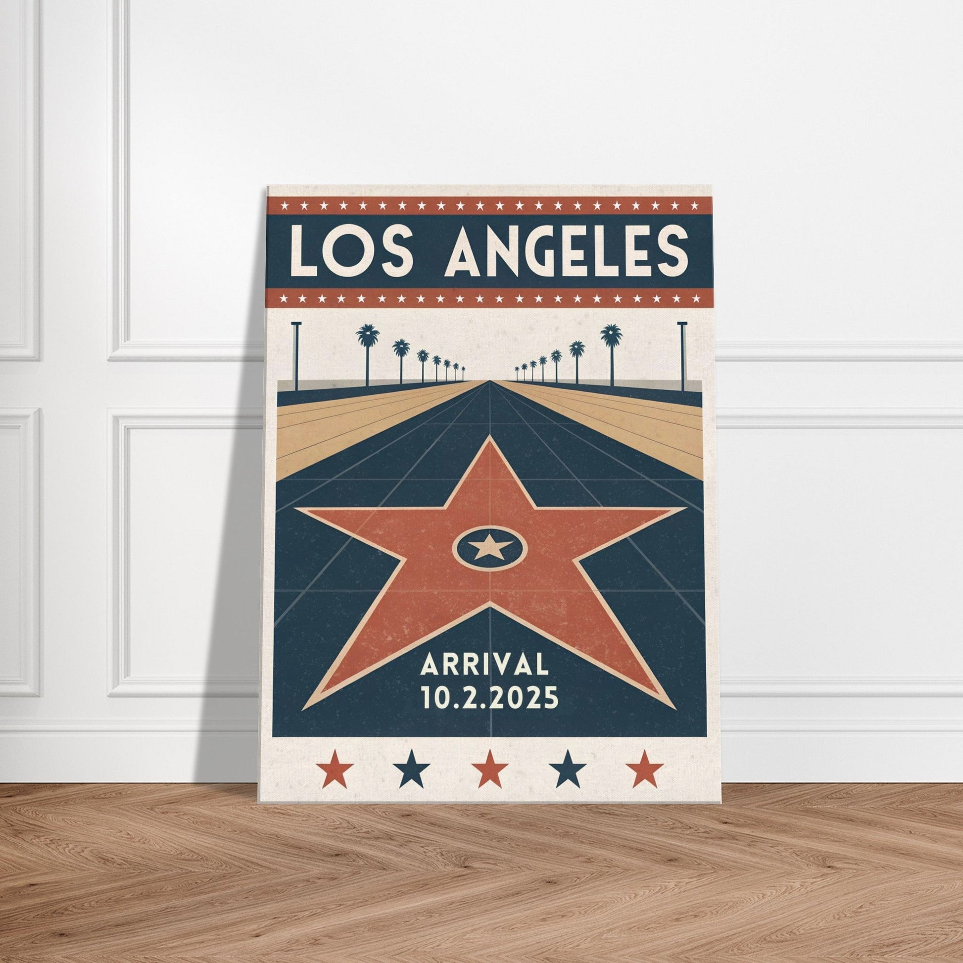 Personalized Los Angeles Vintage Travel Poster Canvas – Unframed - Out of Office Outfitters - Print Material