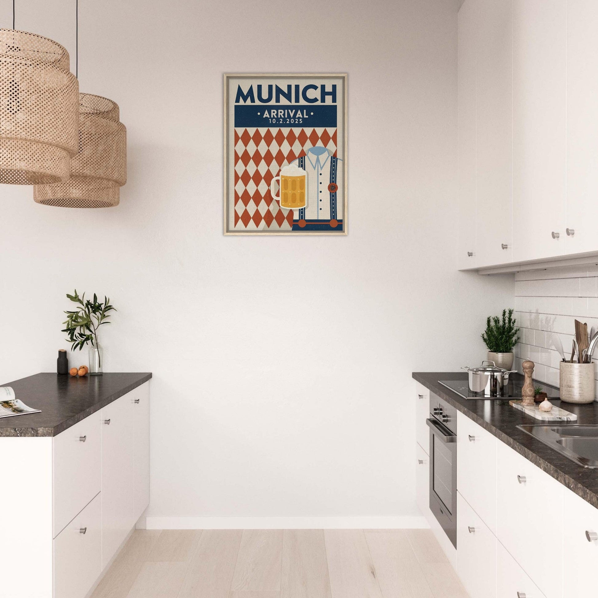 Personalized Munich Oktoberfest Vintage Travel Poster Canvas – Framed - Out of Office Outfitters - Print Material