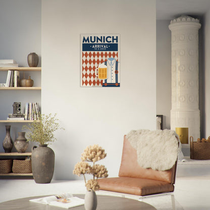 Personalized Munich Vintage Travel Poster Canvas – Unframed - Out of Office Outfitters - Print Material