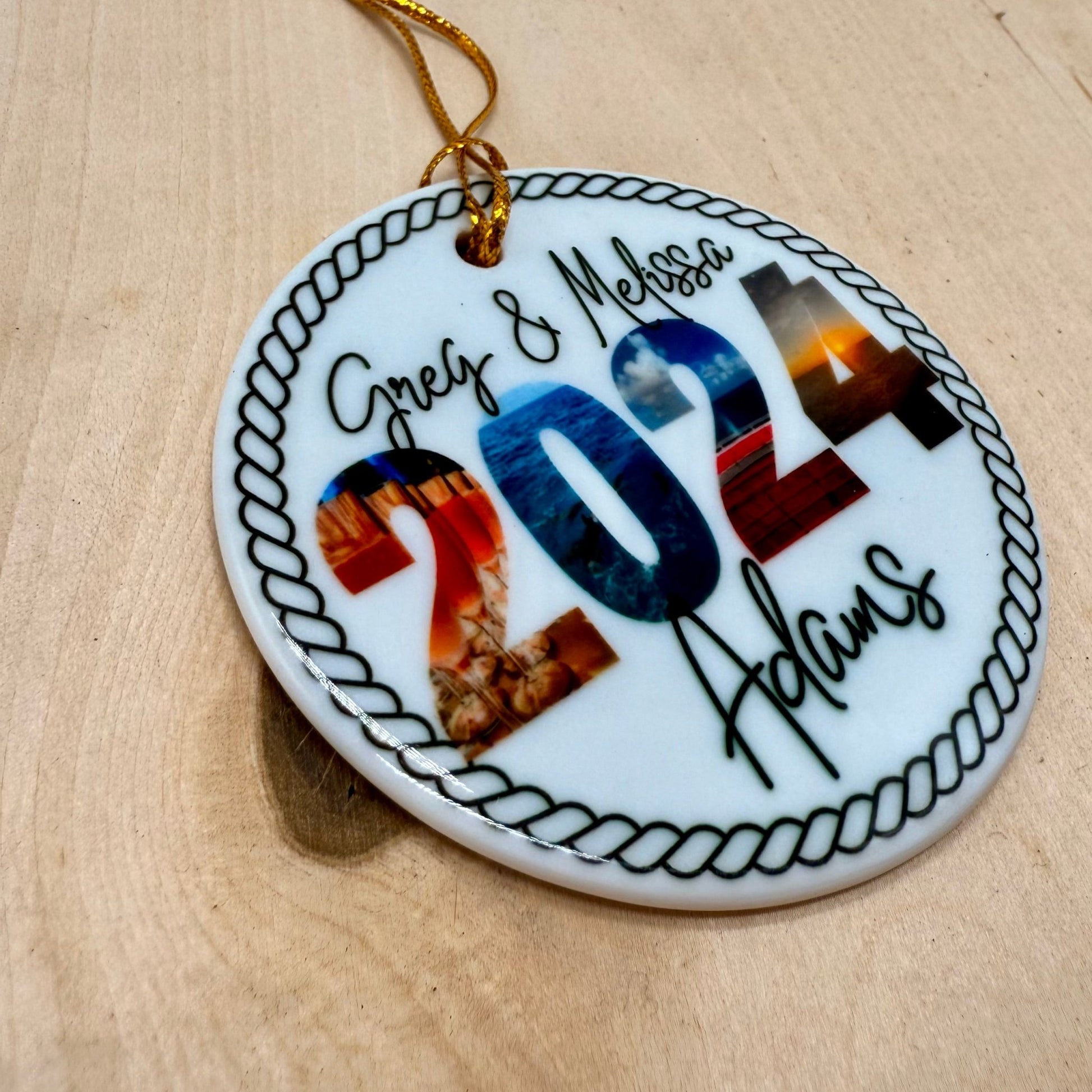 Personalized Nautical Cruise Themed Ceramic Photo Ornament - Out of Office Outfitters - Home Decor