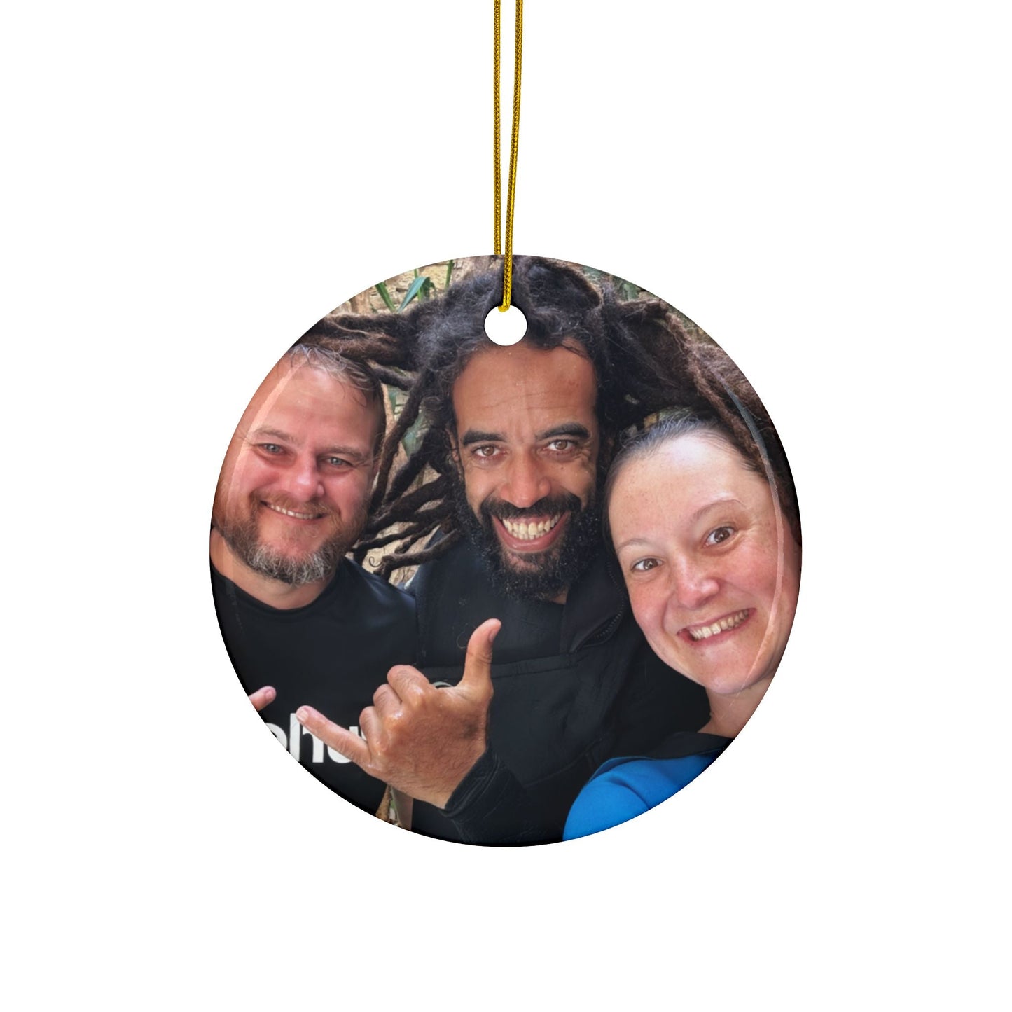 Personalized Passport Stamp Ceramic Photo Ornament - Out of Office Outfitters - Home Decor