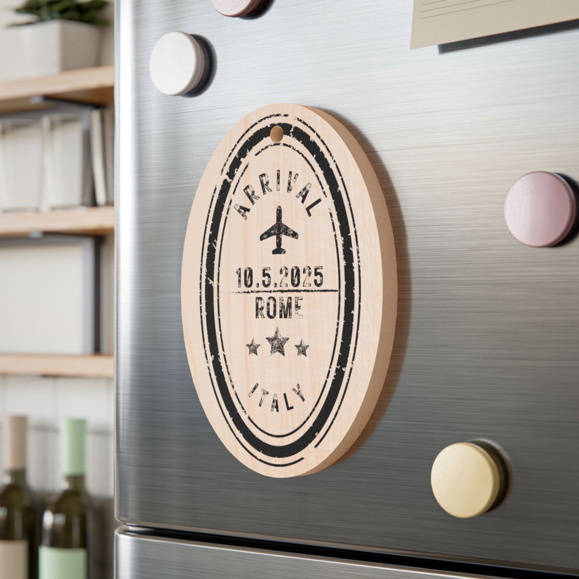 Personalized Passport Stamp Wooden Ornament - Out of Office Outfitters - Home Decor