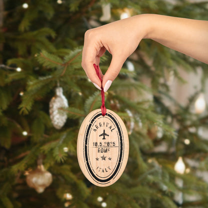 Personalized Passport Stamp Wooden Ornament - Out of Office Outfitters - Home Decor