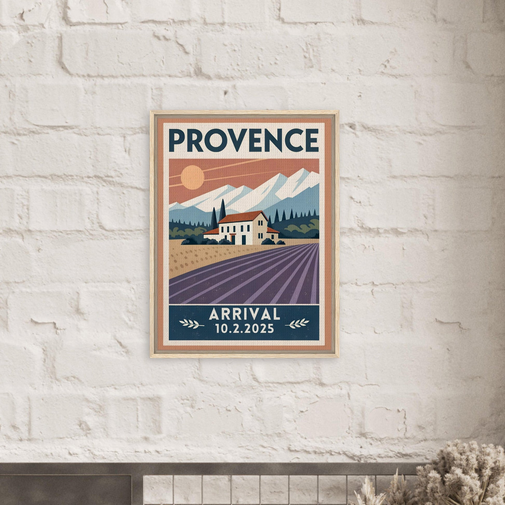 Personalized Provence Vintage Travel Poster Canvas – Framed - Out of Office Outfitters - Print Material