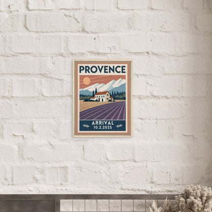 Personalized Provence Vintage Travel Poster Canvas – Framed - Out of Office Outfitters - Print Material