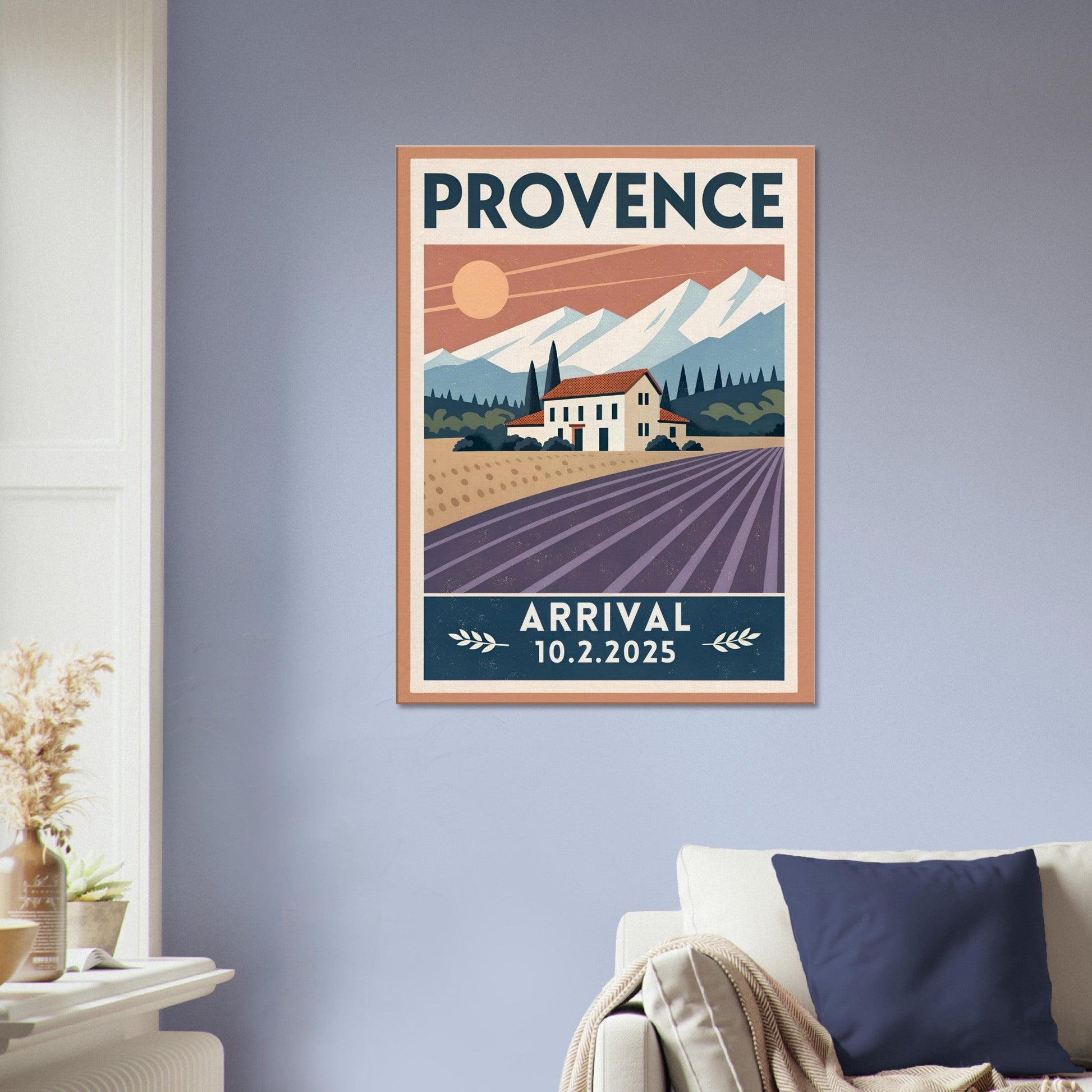 Personalized Provence Vintage Travel Poster Canvas – Unframed - Out of Office Outfitters - Print Material