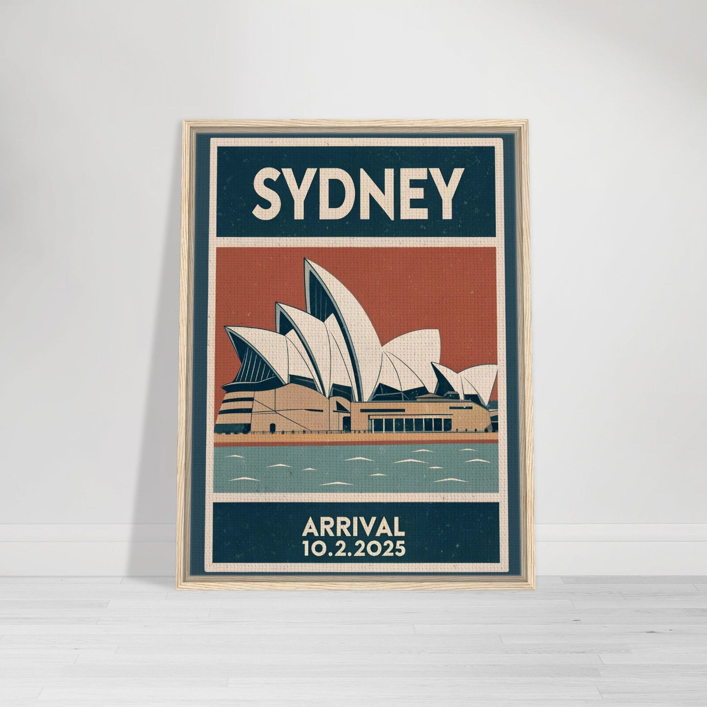Personalized Sydney Vintage Travel Poster Canvas – Framed - Out of Office Outfitters - Print Material