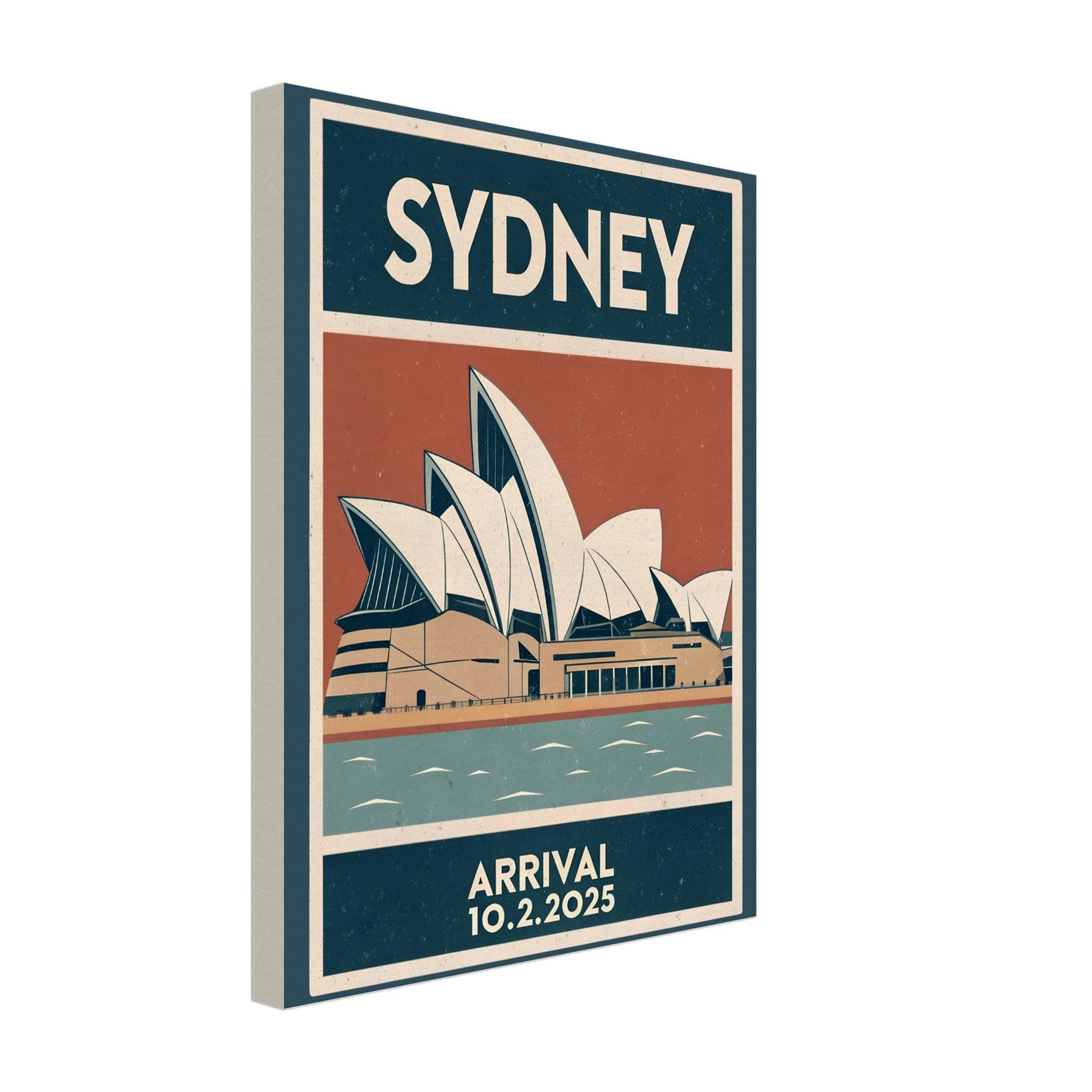 Personalized Sydney Vintage Travel Poster Canvas – Unframed - Out of Office Outfitters - Print Material