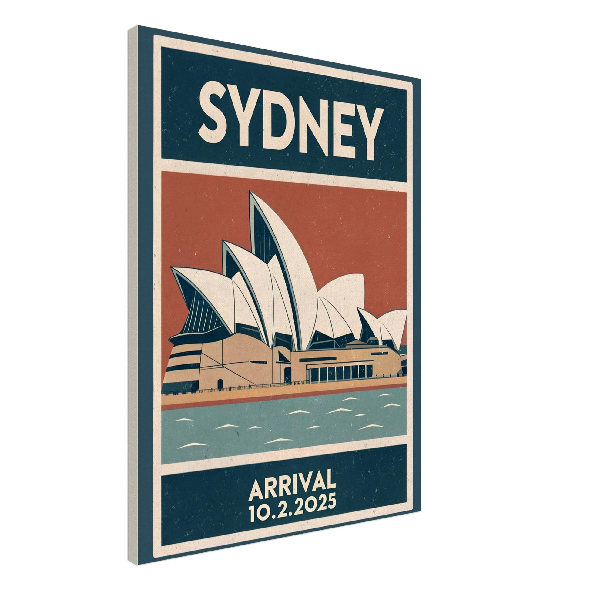 Personalized Sydney Vintage Travel Poster Canvas – Unframed - Out of Office Outfitters - Print Material