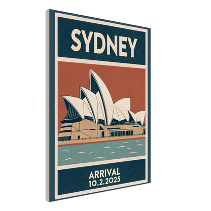 Personalized Sydney Vintage Travel Poster Canvas – Unframed - Out of Office Outfitters - Print Material