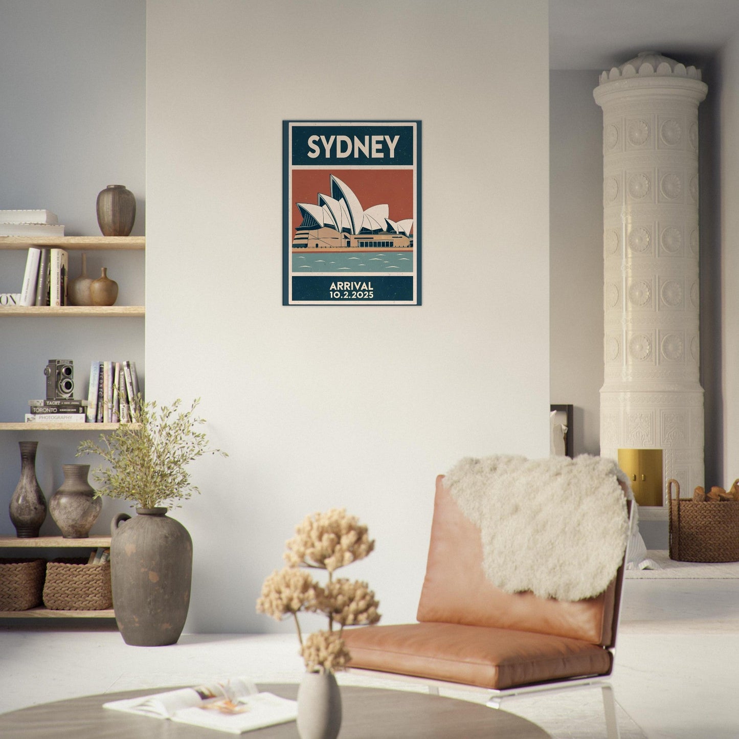Personalized Sydney Vintage Travel Poster Canvas – Unframed - Out of Office Outfitters - Print Material