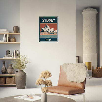 Personalized Sydney Vintage Travel Poster Canvas – Unframed - Out of Office Outfitters - Print Material