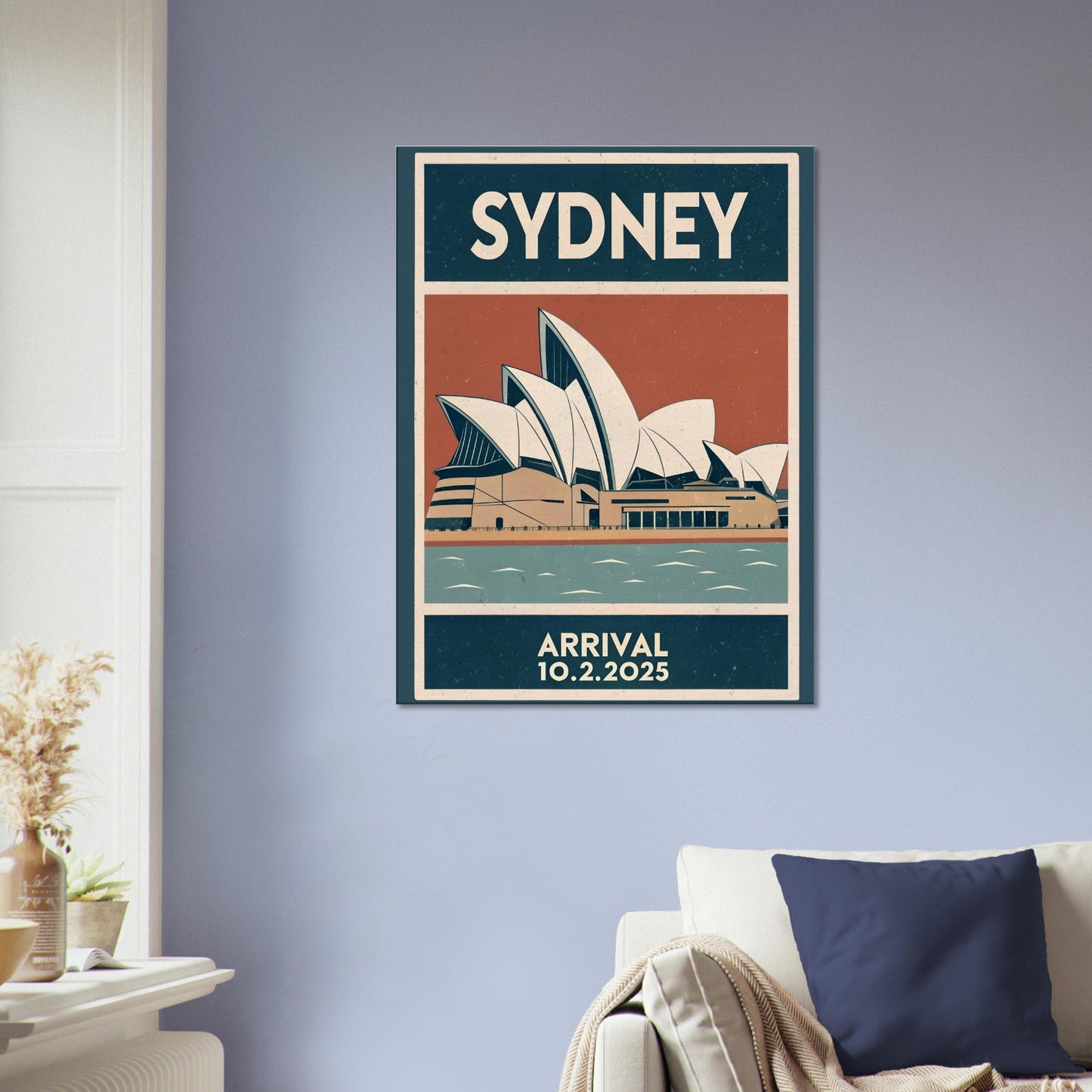 Personalized Sydney Vintage Travel Poster Canvas – Unframed - Out of Office Outfitters - Print Material