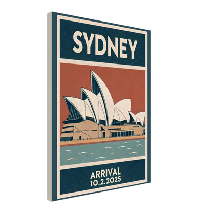 Personalized Sydney Vintage Travel Poster Canvas – Unframed - Out of Office Outfitters - Print Material