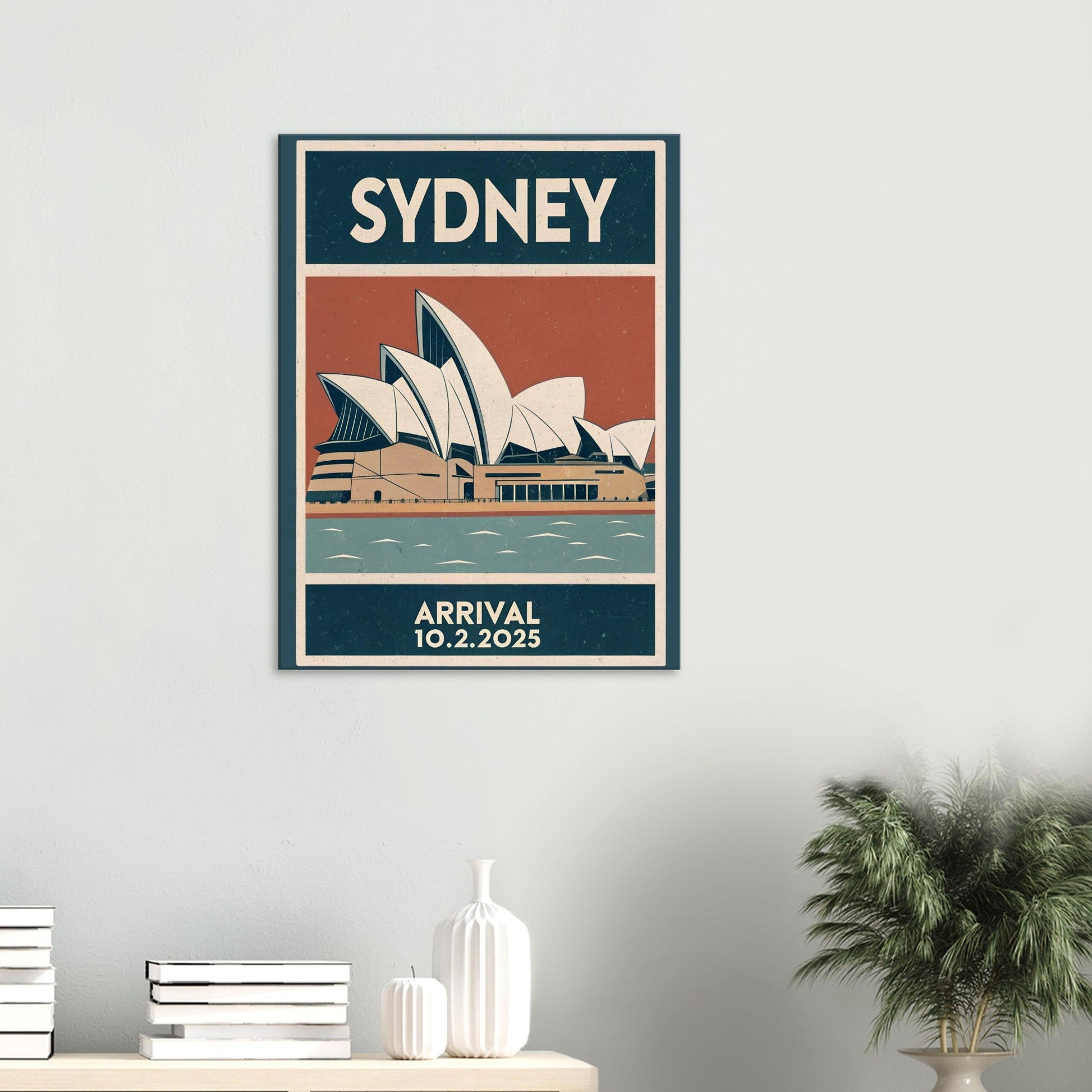 Personalized Sydney Vintage Travel Poster Canvas – Unframed - Out of Office Outfitters - Print Material