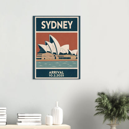 Personalized Sydney Vintage Travel Poster Canvas – Unframed - Out of Office Outfitters - Print Material