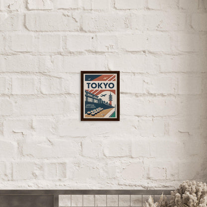 Personalized Tokyo Vintage Travel Poster Canvas – Framed - Out of Office Outfitters - Print Material