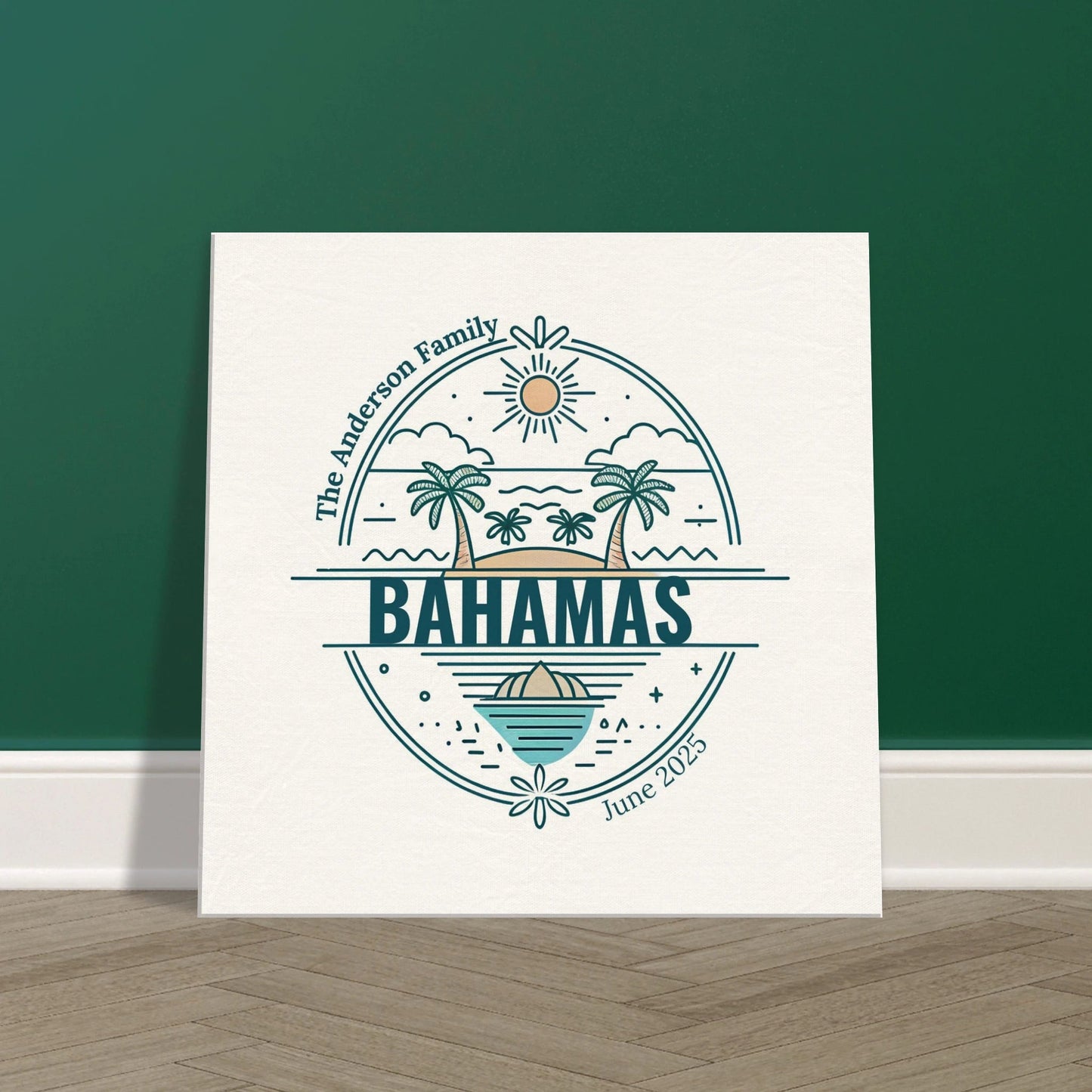 Personalized Travel Canvas – Bahamas Wall Art - Out of Office Outfitters - Home Decor