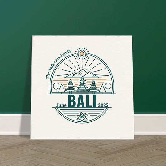 Personalized Travel Canvas – Bali Wall Art - Out of Office Outfitters - Home Decor