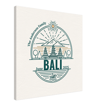 Personalized Travel Canvas – Bali Wall Art - Out of Office Outfitters - Home Decor