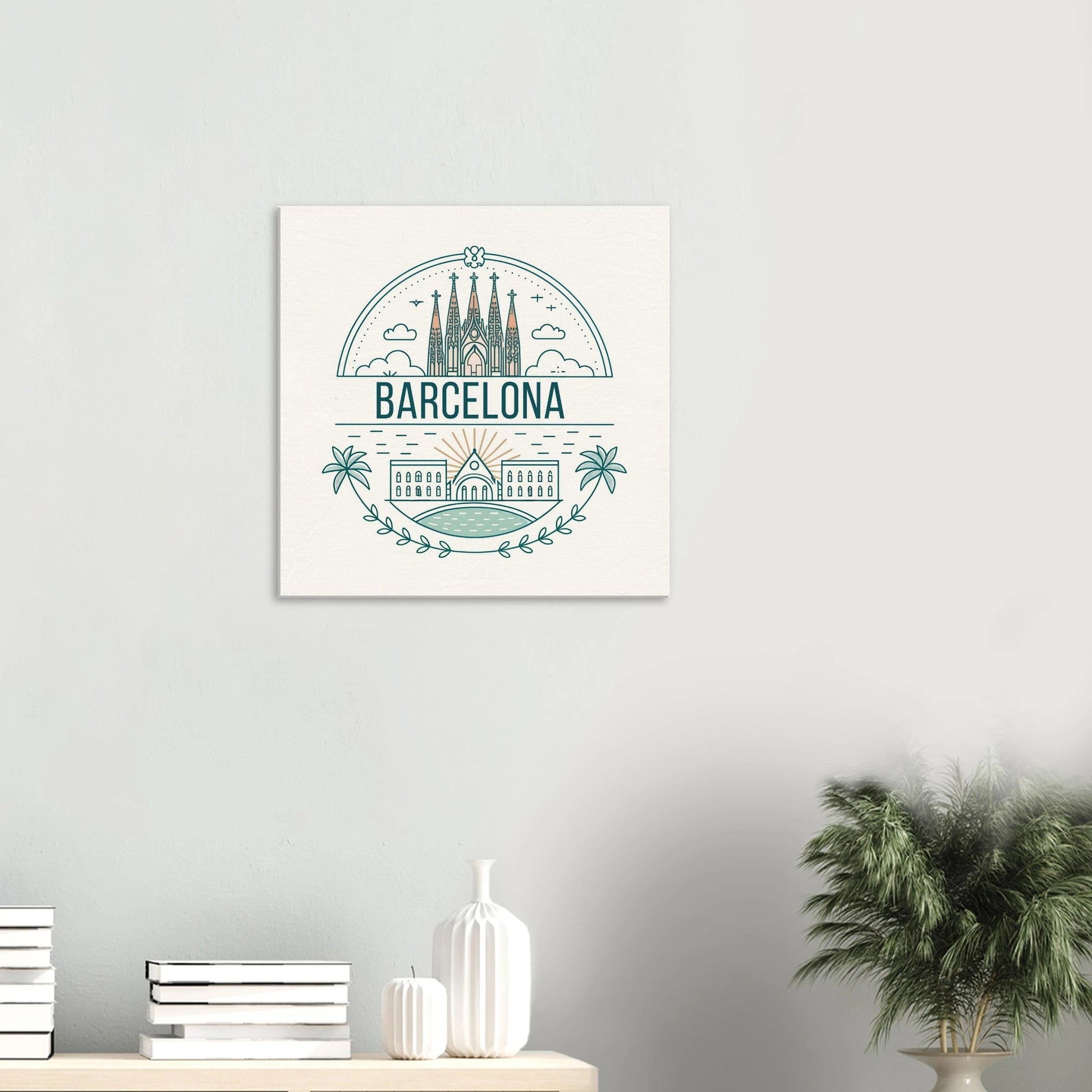 Personalized Travel Canvas – Barcelona Wall Art - Out of Office Outfitters - Home Decor