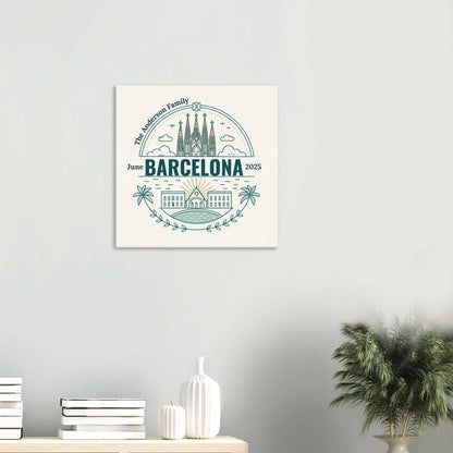 Personalized Travel Canvas – Barcelona Wall Art - Out of Office Outfitters - Home Decor
