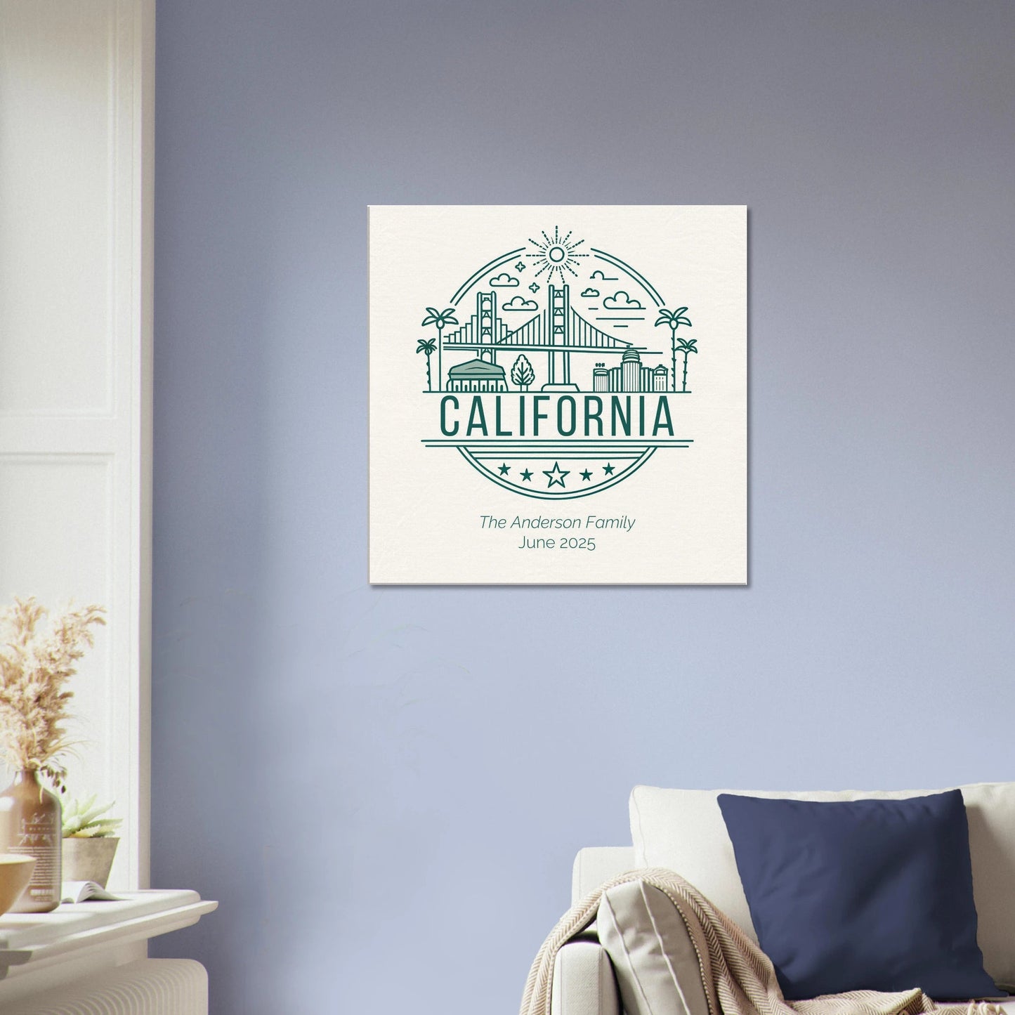 Personalized Travel Canvas – California Wall Art - Out of Office Outfitters - Home Decor