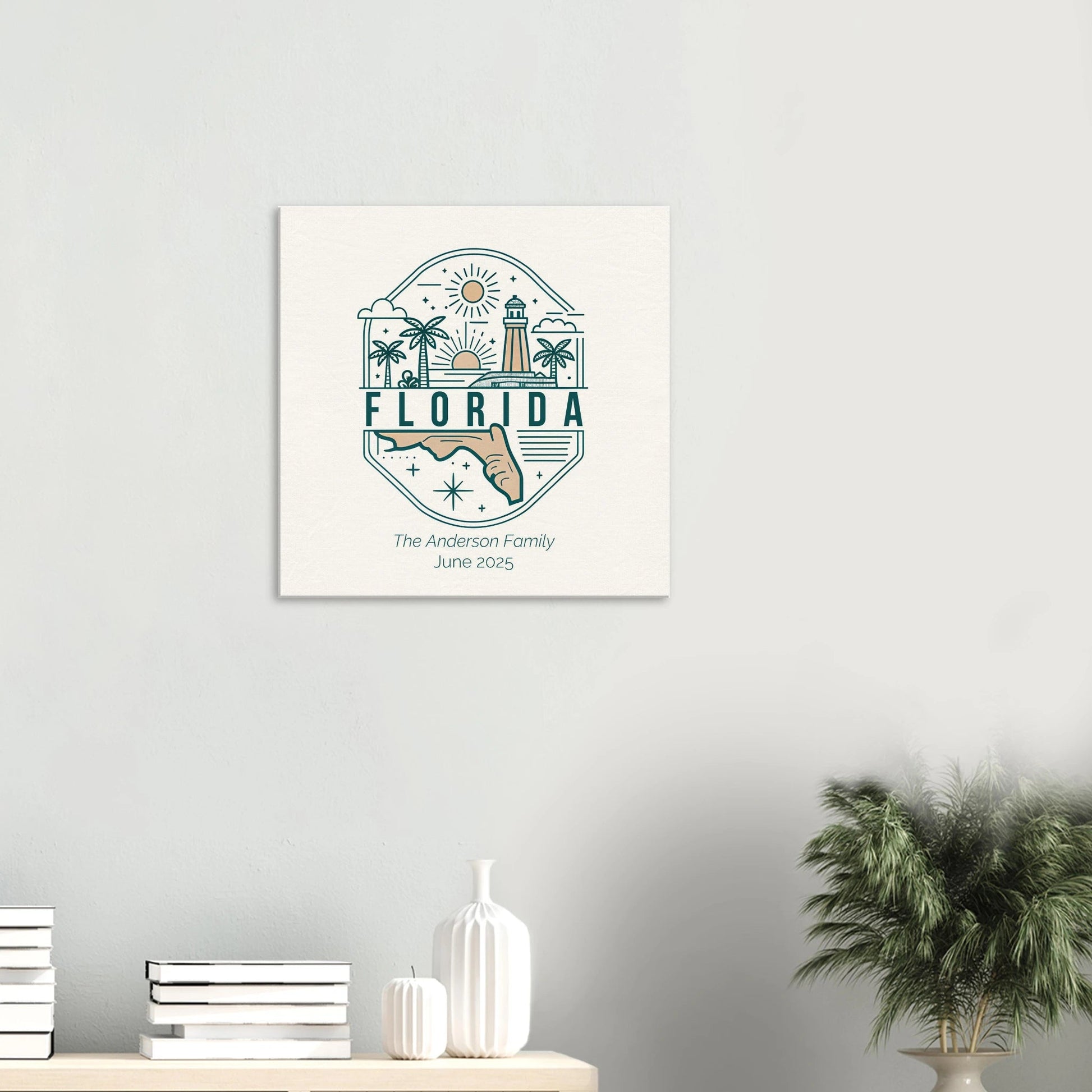 Personalized Travel Canvas – Florida Wall Art - Out of Office Outfitters - Home Decor